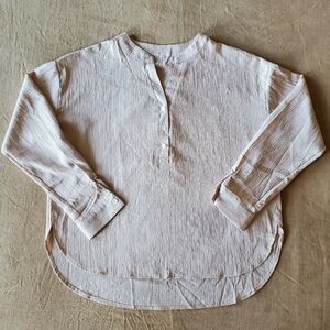 Henley Blouse Women's Beige XL